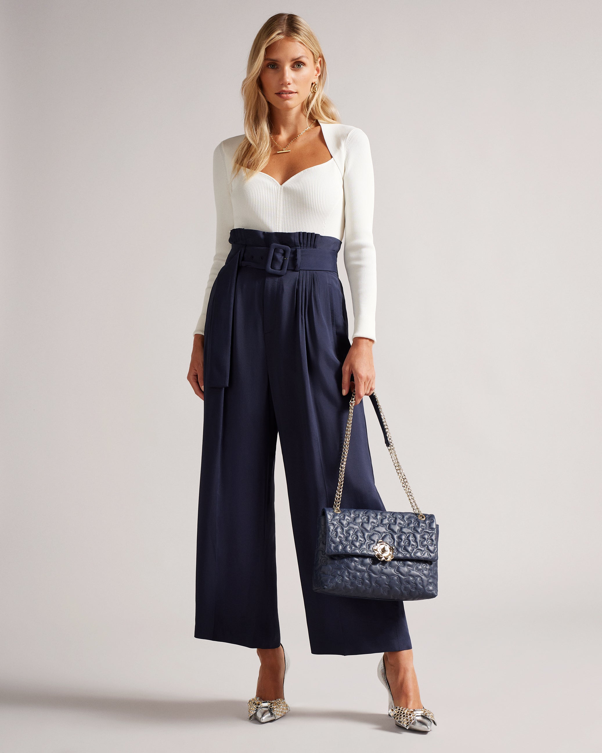 Paper bag slim sale leg trousers