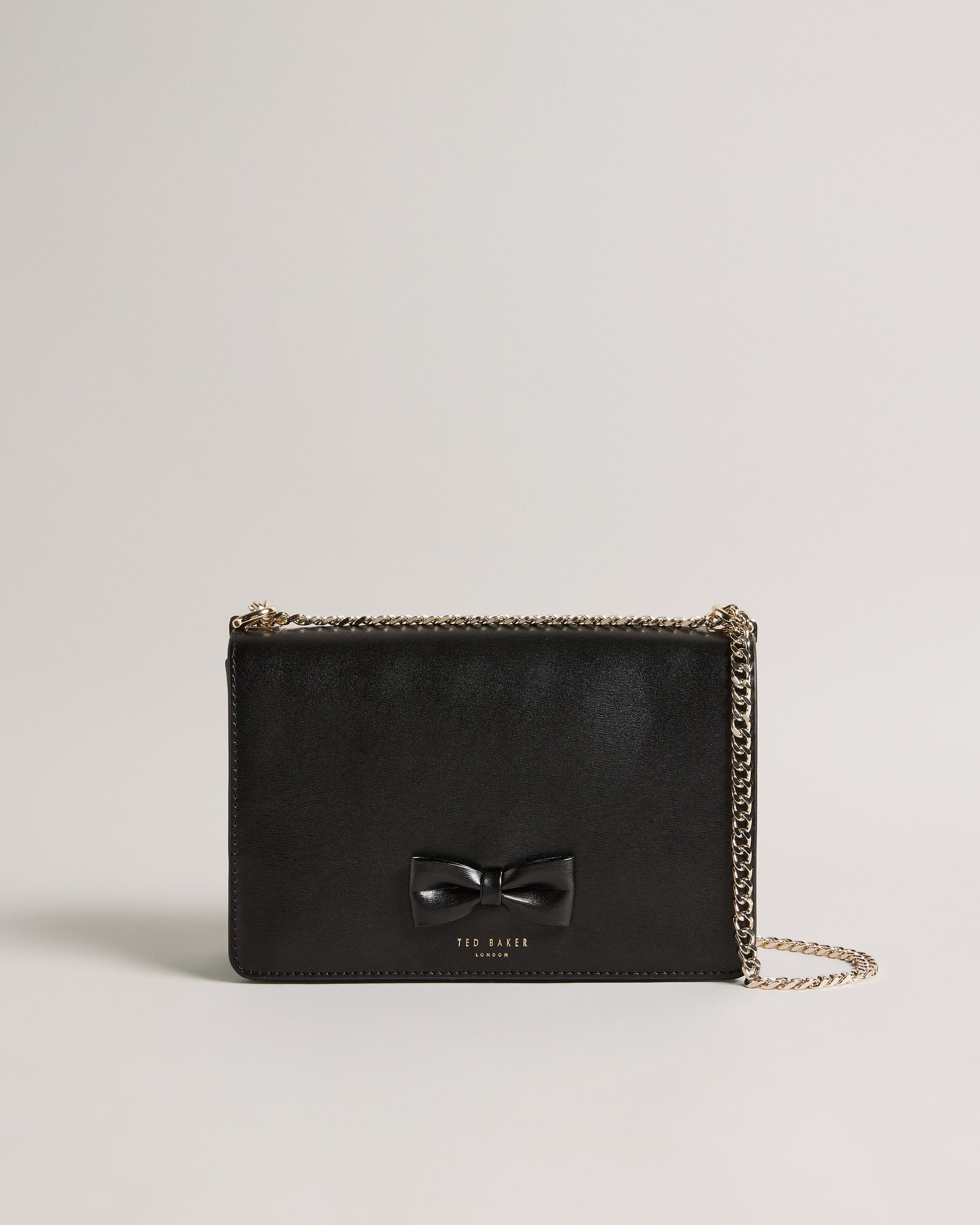 TED BAKER black leather cross body bag