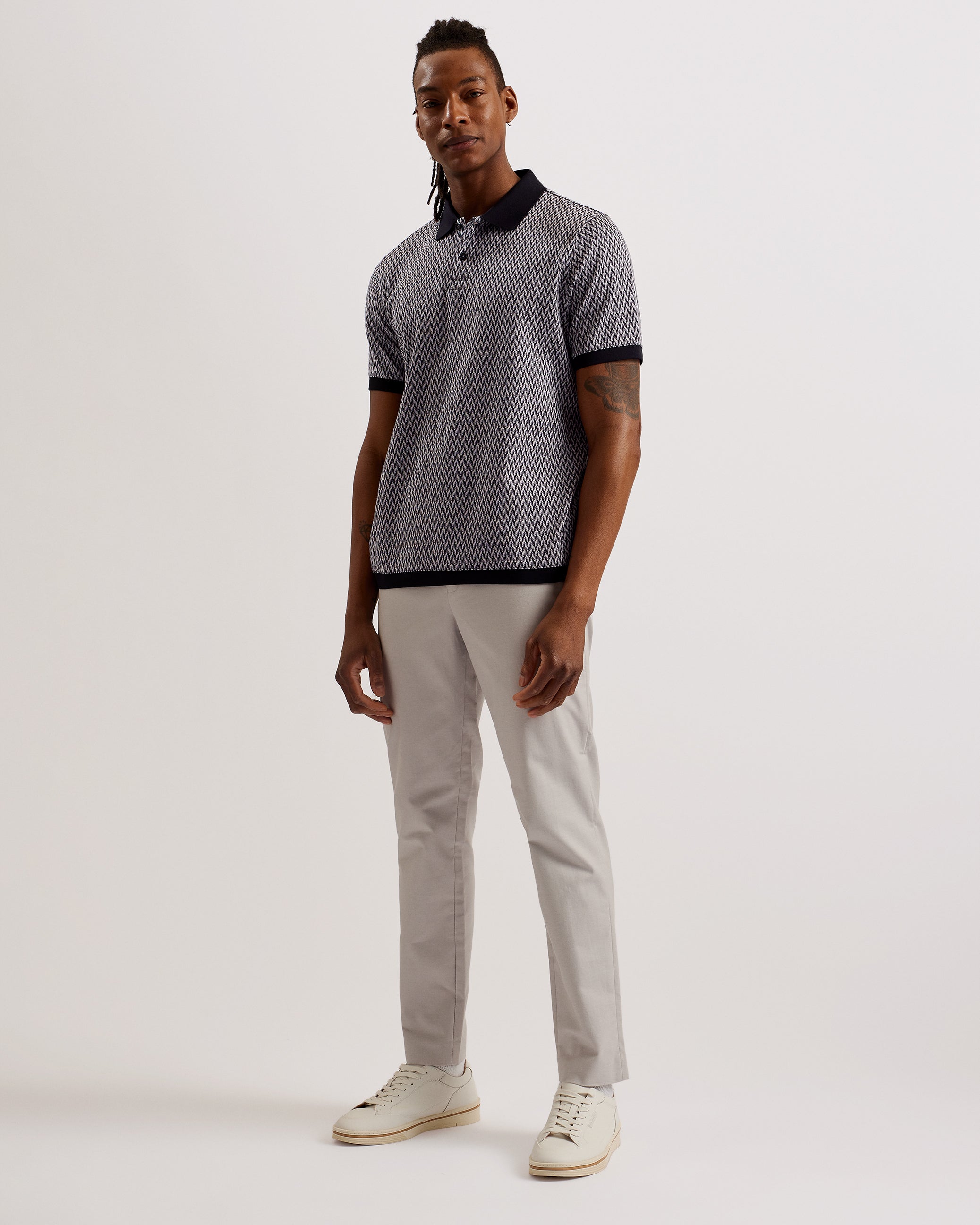 SKELT - Short Sleeve Regular Jacquard Polo – Ted Baker, Canada