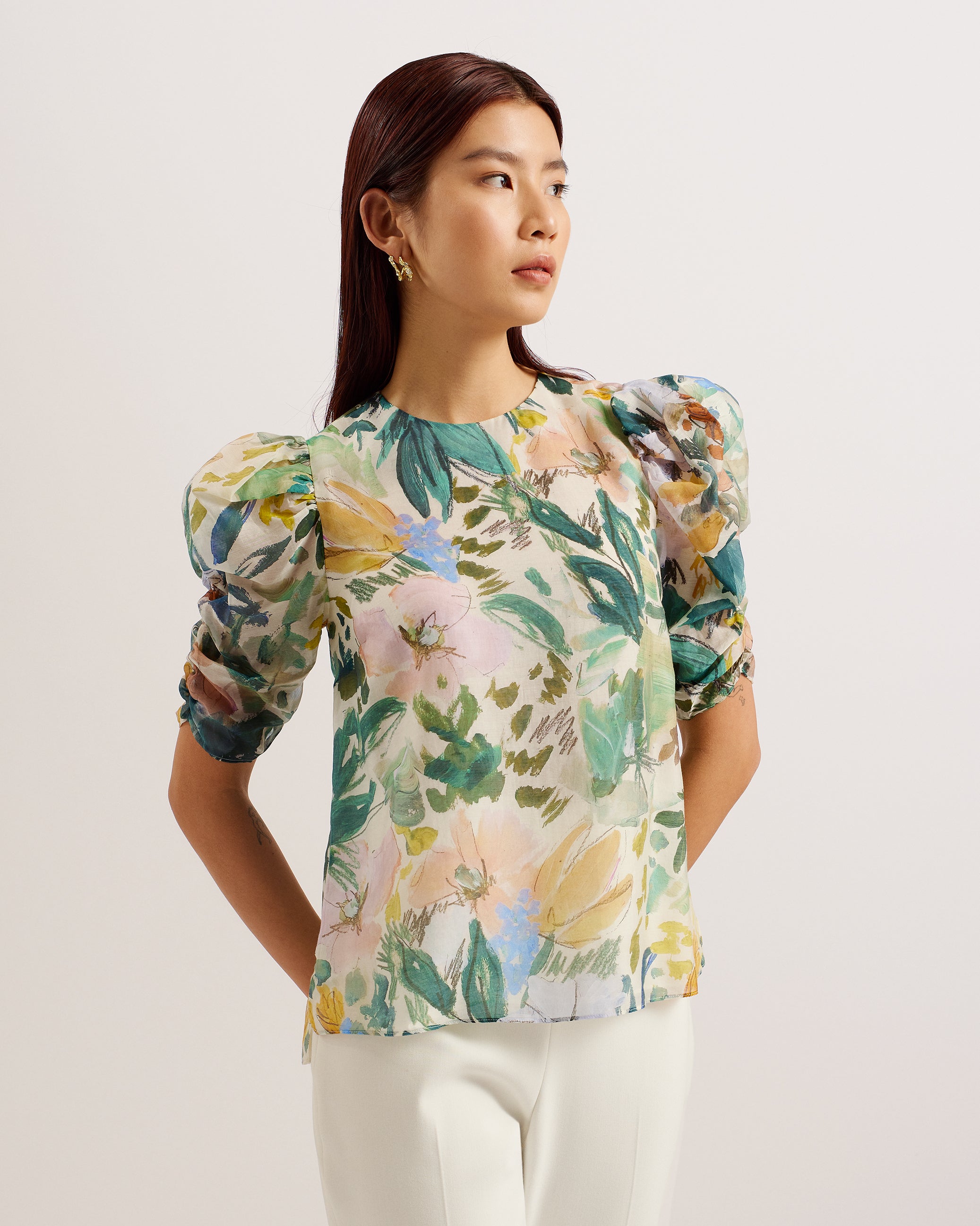 Pleated Puff Sleeve Top – Ted Baker, Canada