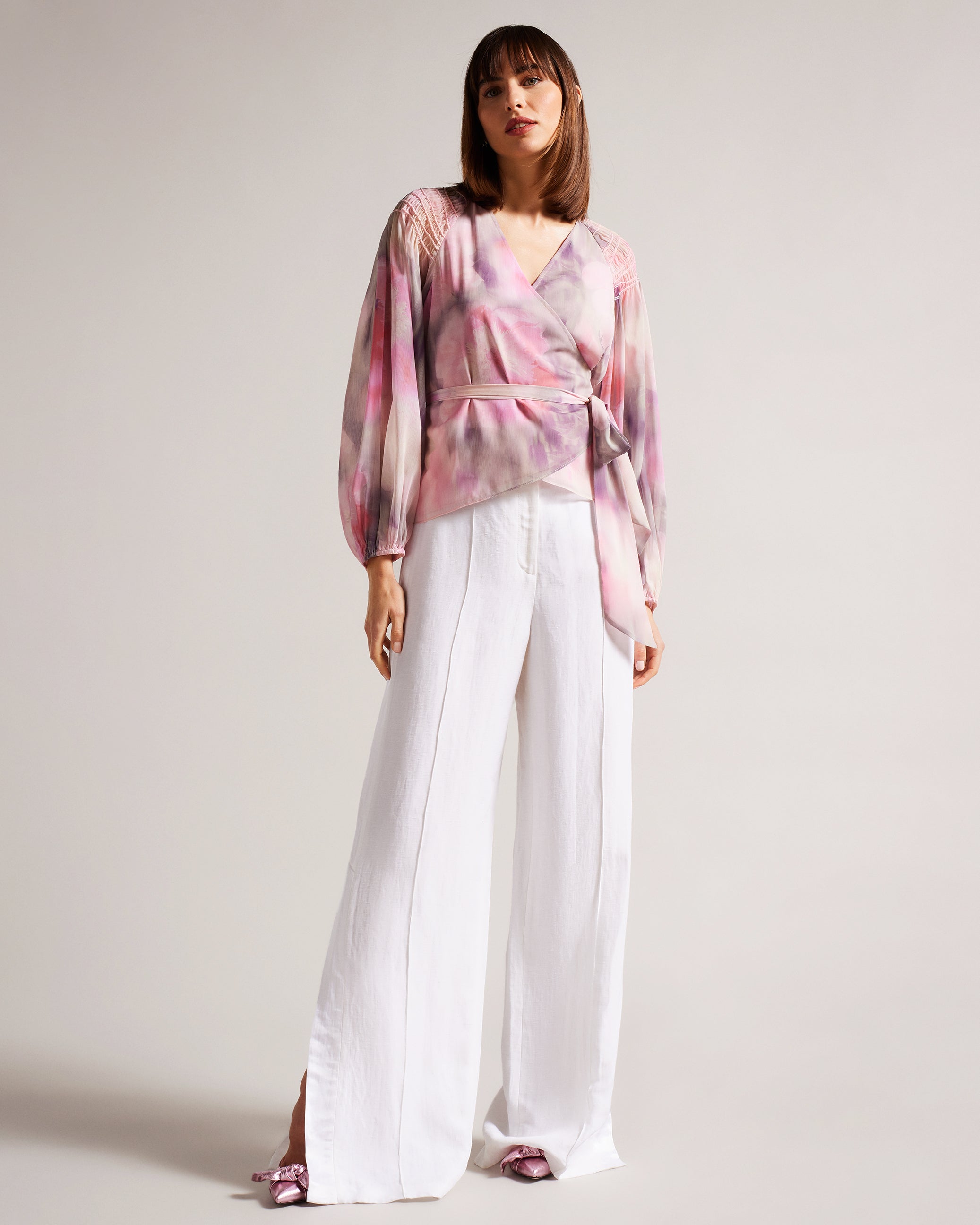 Pink Fran Pleat Front Trouser, WHISTLES