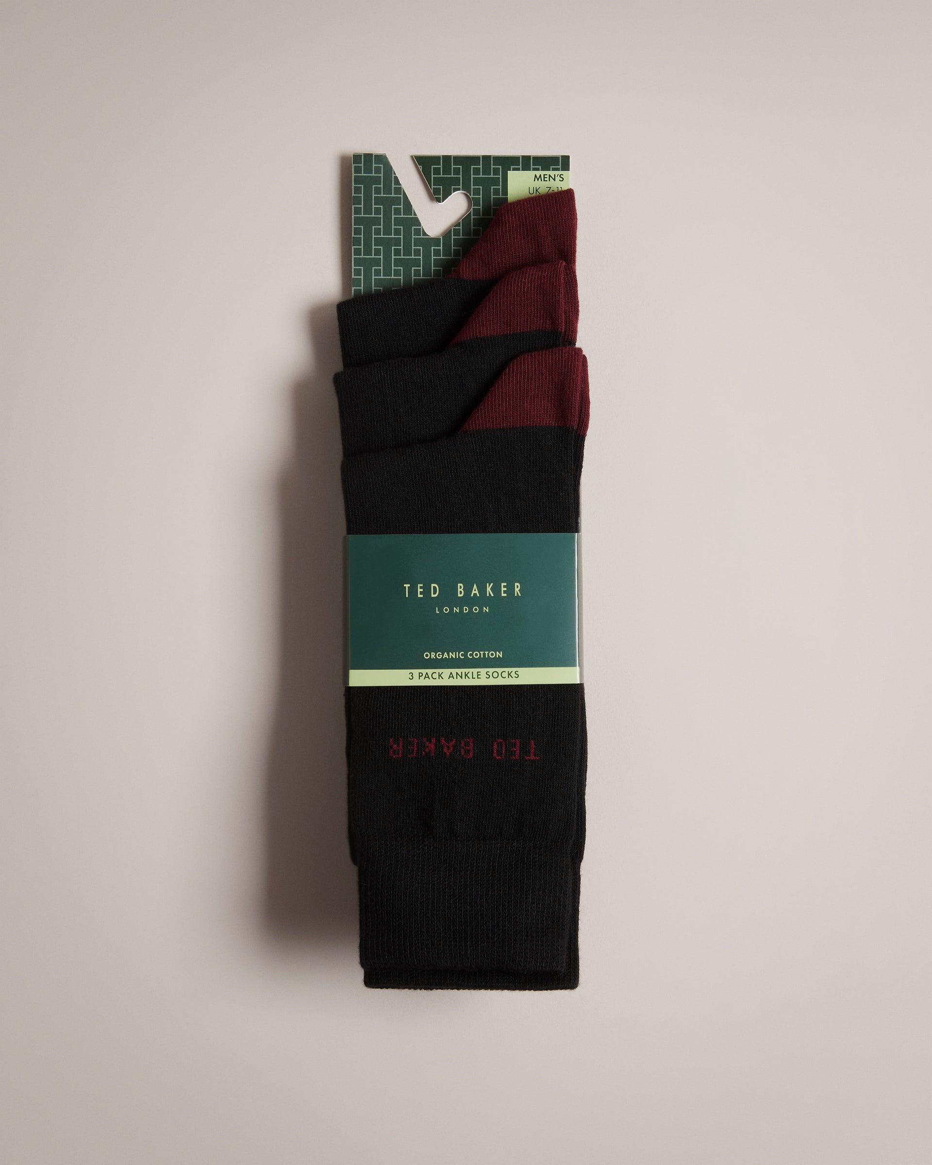 Ted Baker Socks, Mens Three pack of cotton socks Assorted